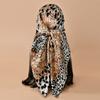 90*90cm Leopard Printed Square Scarf Women Luxury Designers Scarf Fashion Dot Headband Matte Satin Silk Hair Band Handkerchief
