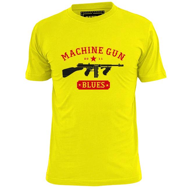 Mens Machine Gun Blues Punk Rock T shirt Ruts Clash S