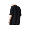 Li-Ning X Jackie Chan Kung Fu Series Pure Color Asymmetrical Patchwork Loose Short Sleeve T-Shirt Men Tops Black AHSSA87-1