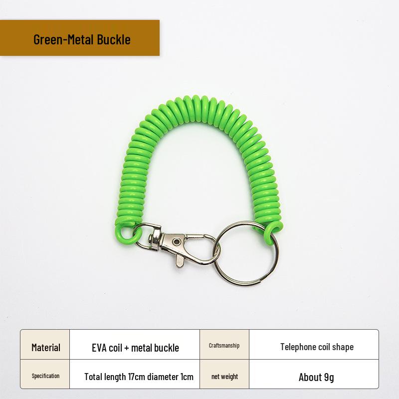 Spring Buckle Keychain Cord – Anti-Lost Outdoor Strap with Bag Holder