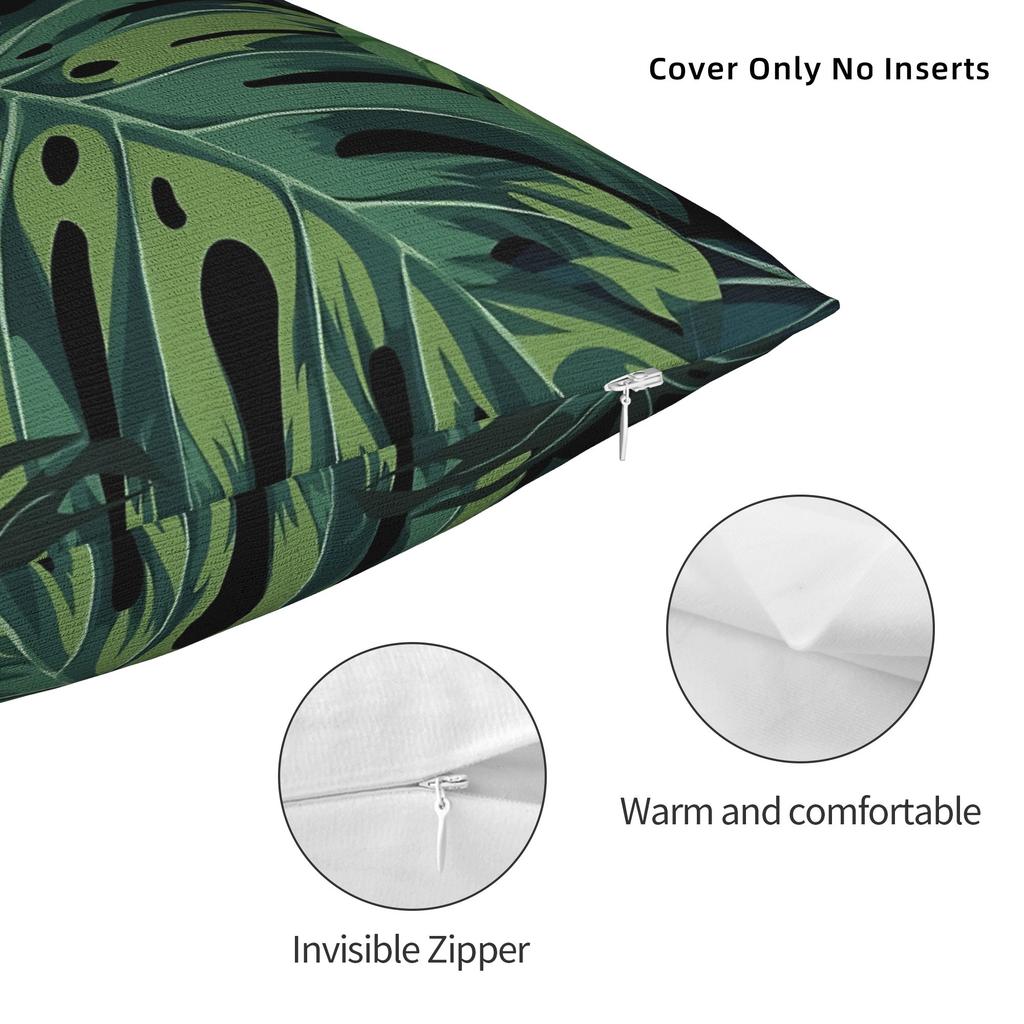 Tropical Floral Pillow Cover Print Cushion Cover Retro Trendy Pillow Case For Sofa Couch Bed Living Room