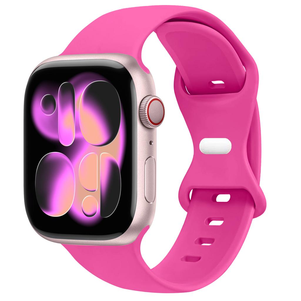 Sport Silicone Strap For Apple Watch Bands 40mm 44mm 46mm 45mm 41mm 49 42mm Correa Bracelet iWatch series 10 11 9 8 7 ultra 3 SE