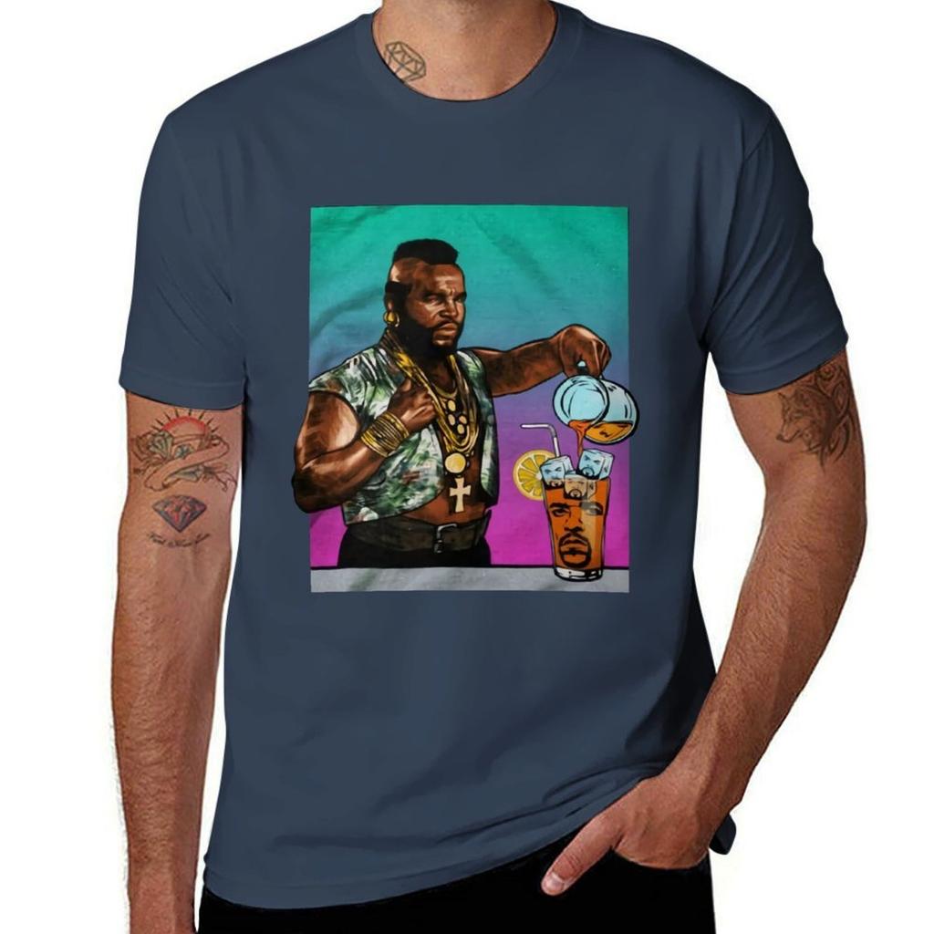 Mr T Drinking Iced Tea Ice Cube Ice Cube In Iced Tea Inspired Tshirt Sport Basic Moisture Wicking Tee Tshirt