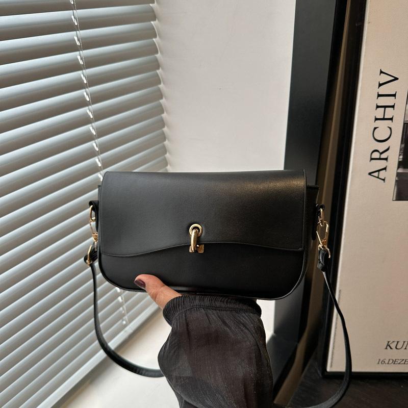 Fashion retro popular small square bag new texture shoulder messenger bag simple casual women's bag