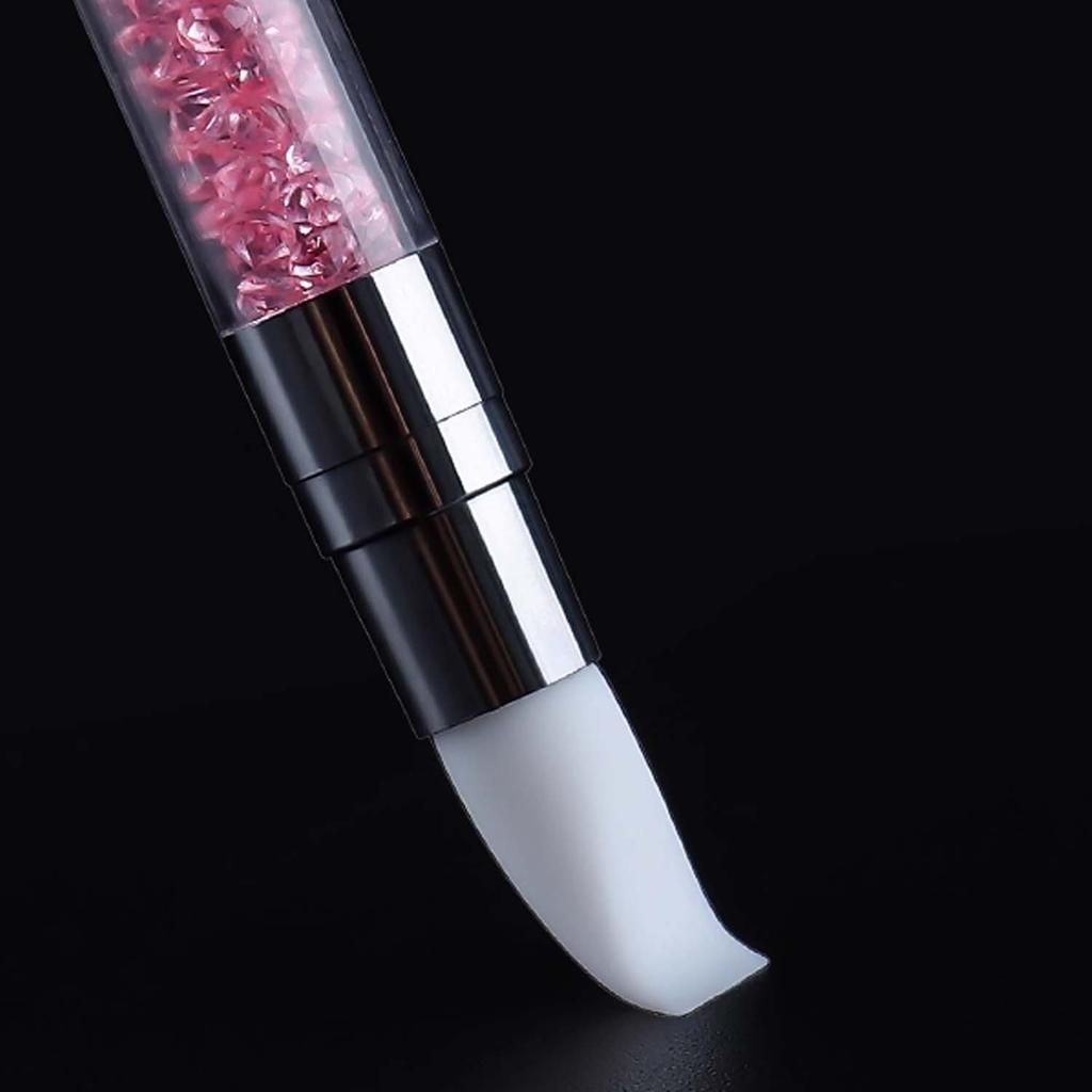 Double Head Silicone Nail Art Pen Carving Flower Sculpting Pen Adjustable Glue Stick Embossing Brush Professional Manicure Tools