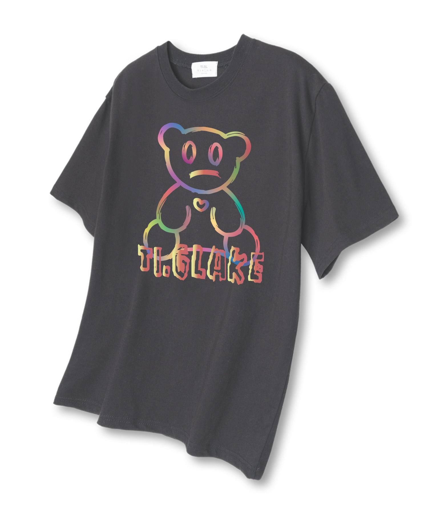 Tee Glake Rainbow Bear Short Sleeve T-Shirt Dark Gray Xxl