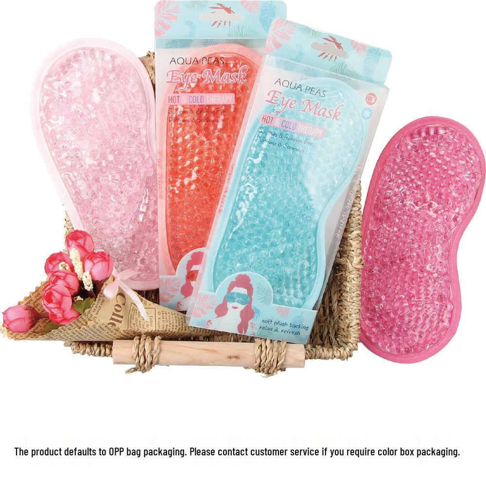 Plush PVC Gel Hot & Cold Eye Mask with Beads - In Stock