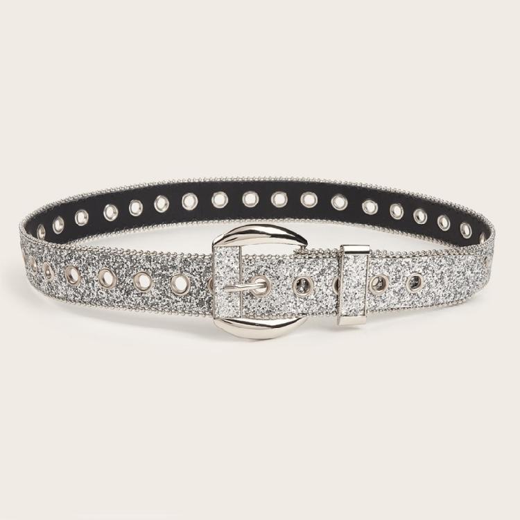 Adjust Length Belt Adjust Pin Buckle Waist Belt Adult Sequins Waist Belt