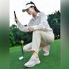 Golf Shoes Women's Fixed Nails Automatic Lacing Anti-splash Casual Golf Training Shoes