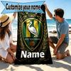 Custom Name Personalized ADO Den Haag Print Beach Towel, for Trip Camping Beach Party Home Decor, Birthday Gift for Family & Friends
