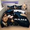 Custom Name Cartoon Harryl Bedding 3 Piece Set HD Print Duvet Cover Pillowcases for Teens Adult Bedroom Decoration