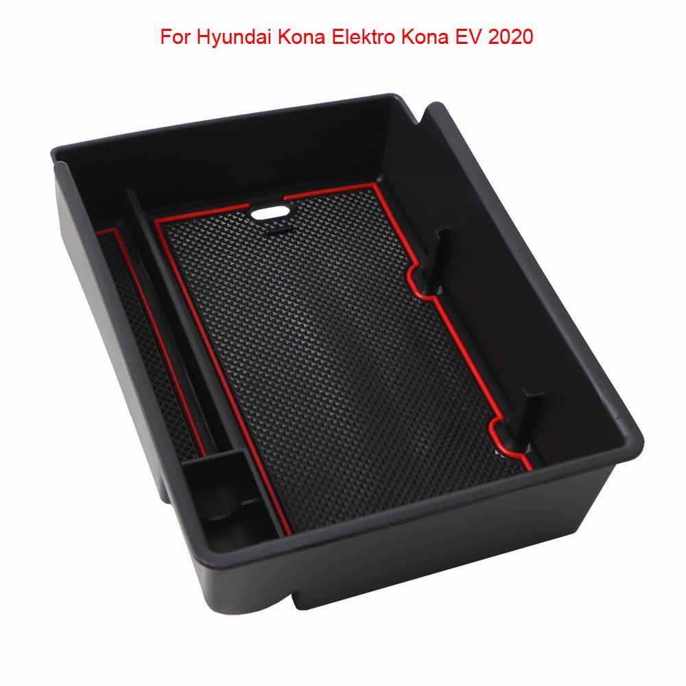 Car Central Armrest Storage Box Holder For Hyundai Kona Elektro Kona EV  Center Console Organizer Tidying