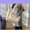 Nylon Canvas Large Capacity Tote Bag With Zipper Closure For Daily Use