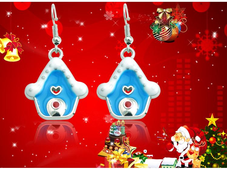 2018 European & American Christmas House Earrings Fashion Jewelry