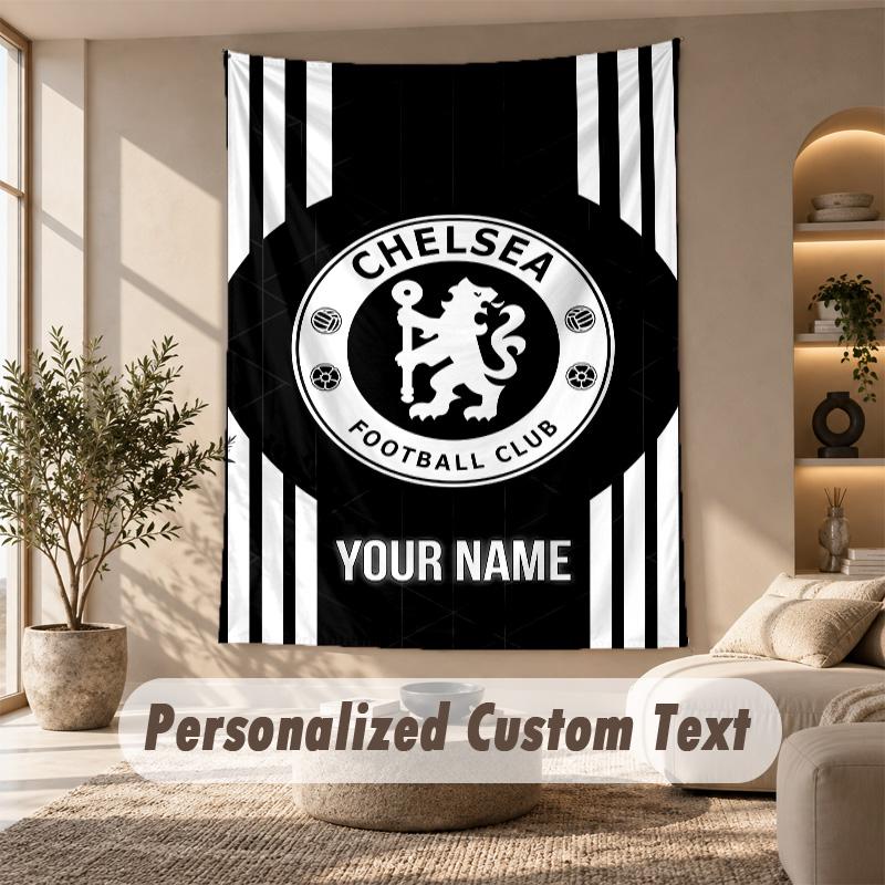 Tapestry Custom Name Text, Wall Hanging Tapestry Home Room DecorChelsea FC