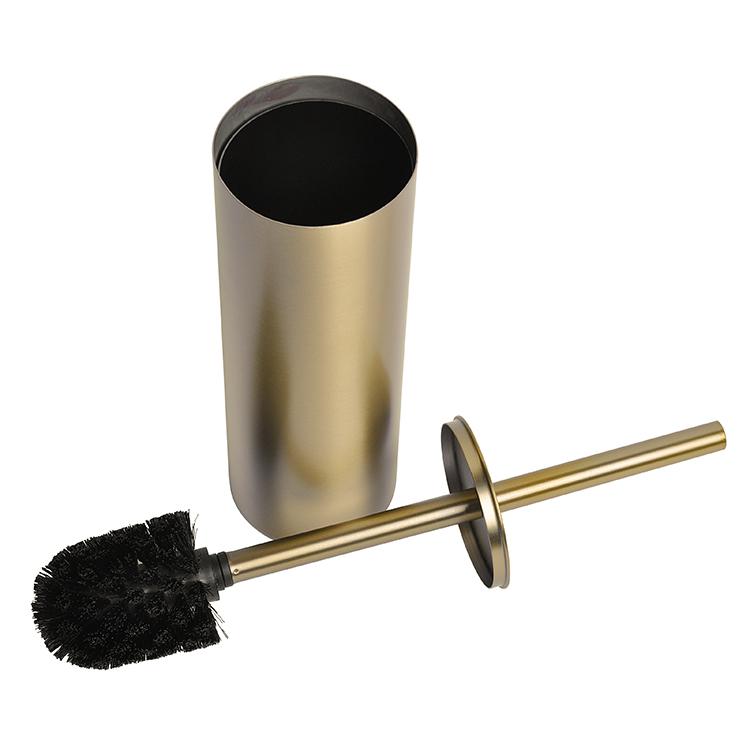 HANGSHAU Gold Badezimmerzubehör Metall Edelstahl 304 Griff Toilettenbürstenhalter Toilettenbürste