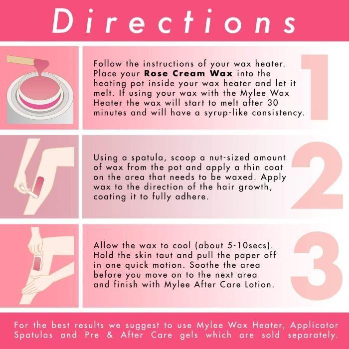 Crème d'épilation - mylee rose - 425g - hypoallergénique - cire chaude - sans bande