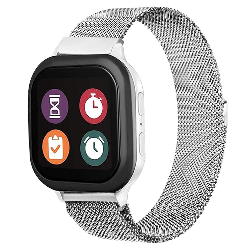 

For SyncUP Kids Watch Milanese Magnetic Strap Adjustable Stainless Steel Wrist Band Silver