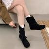 Fashion New Popular Suede Casual Boots for Women Fashionable Ankle Boots Short Slip On Flat Shoes Retro Versatile Soft Bottom Lady Boots