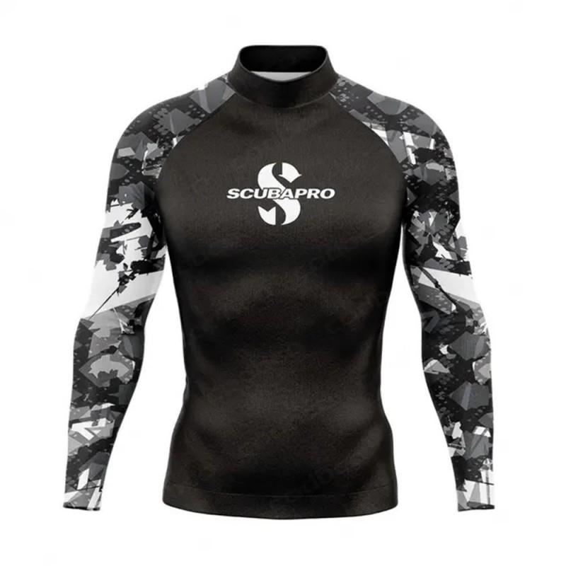 SCUBA Long Sleeve Rash Guard UPF50 Sun Protection Dive Suit Swimming Surfing Water Sports