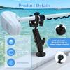 Trolling Motor Stabilizer Mount Support Clamp 360° Adjustable Tough Claw Aluminum Alloy Boat Trolling Motor Shaft