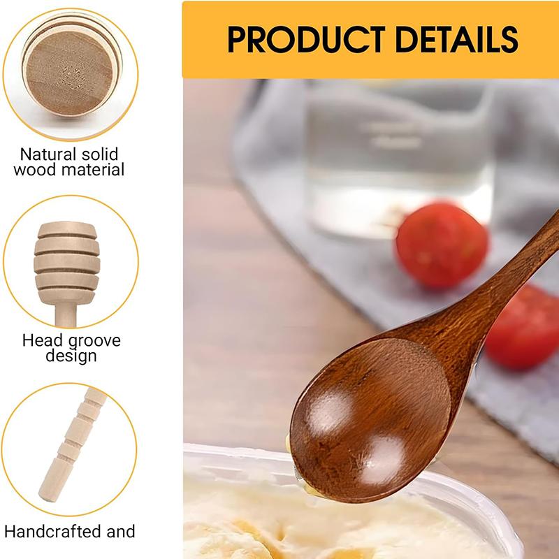 Holzlöffel Honiglöffel Set Dessertlöffel Honigrührstab Honiglöffel Mischen Kaffee Tee Marmelade Honigmischstab Küchenwerkzeug