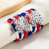 6 pieces of Independence Day color matching soft ceramic bracelet, multi-layer stacked Western style cowboy hat boots bracelet