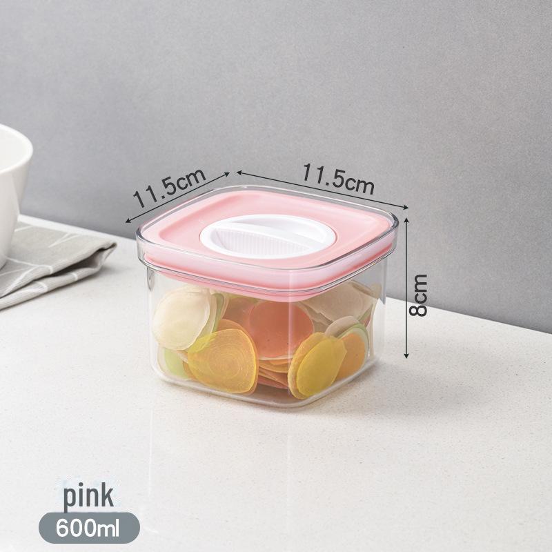 Food-Grade Transparent Plastic Storage Jar - Sealed for Kitchen Snacks & Grains