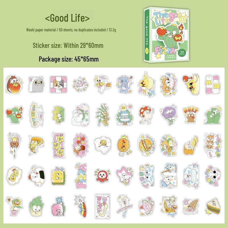 Mu Ran Boxed Stickers: Cute Cartoon Matchbox, Journal, DIY, Decorative & Sealing Stickers.