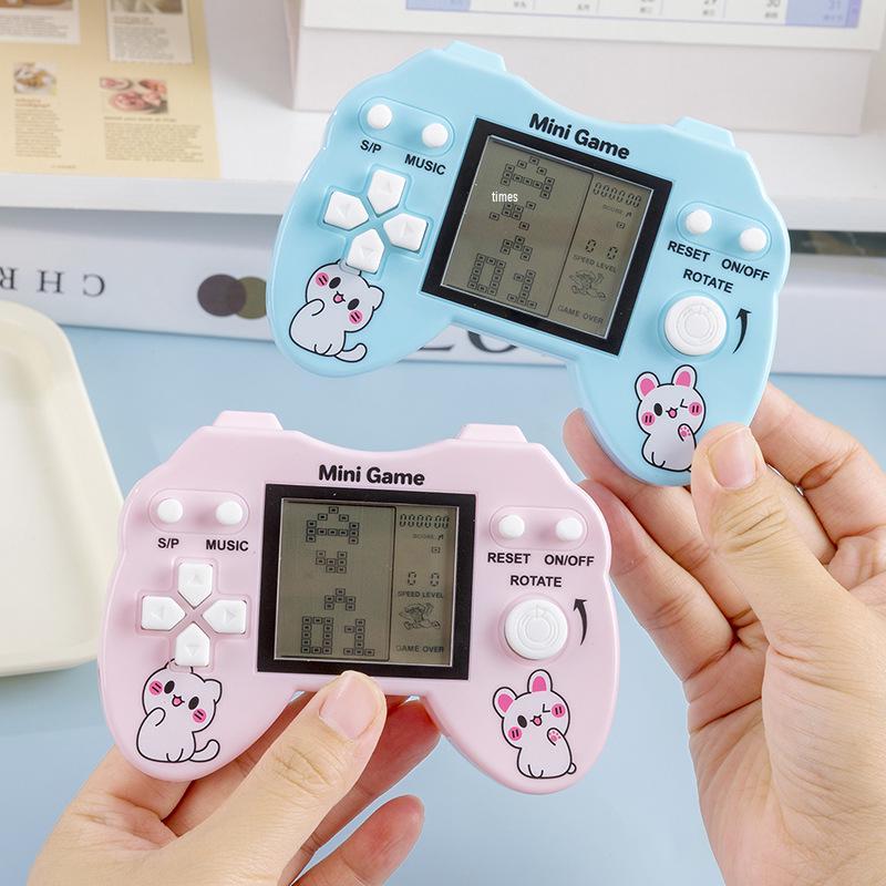 Çocuklar İçin Retro El Tetris Oyun Konsolu - Geniş Ekranlı Klasik Taşınabilir, Mini Arcade Tarzı