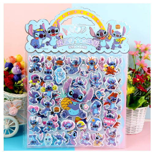 2025**KPOP Double-Layer 3D Bubble Stickers Hot Stamping Decorative Children's Gifts