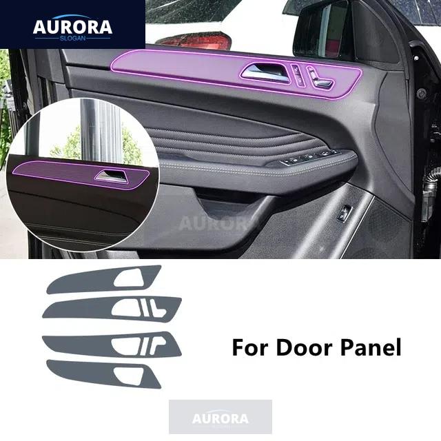 For Mercedes-Benz GLE/GLS 16-19 W166 X166 Car Interior Center Console Transparent TPU Protective Film Anti-scratch Accessories