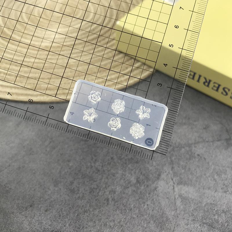 3D Rose Flower Silicone Nail Mold Ocean Style Shell Starfish Nail Transparent Mold Diy Nail Art Decoration Manicure Design Tools