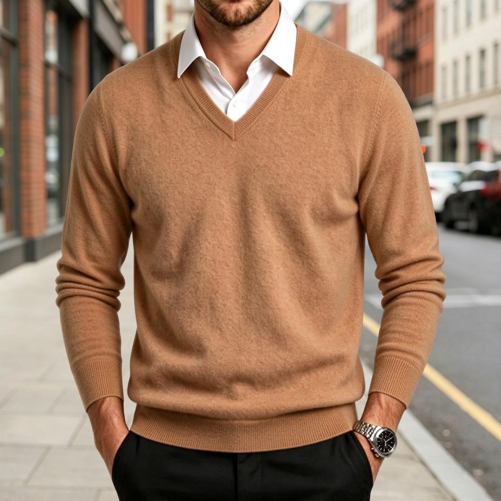 Maglione Pullover in Maglia da Uomo Autunno Inverno, Top Casual Quotidiano per Casa e Uso Esterno