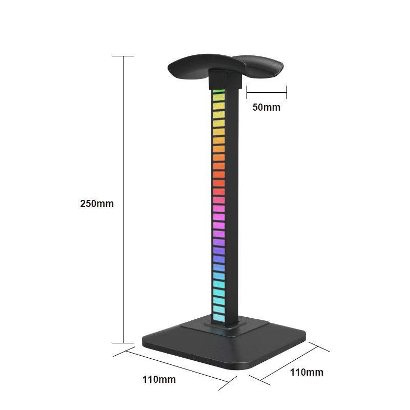 Sesle Etkinleşen RGB Oyun Kulaklık Standı Ortam Aydınlatmalı