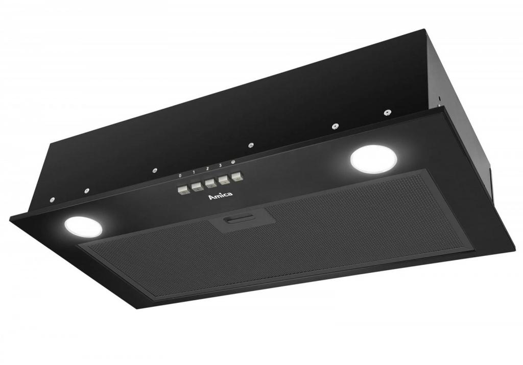 Amica OMC6217B Black LED Kitchen Hood