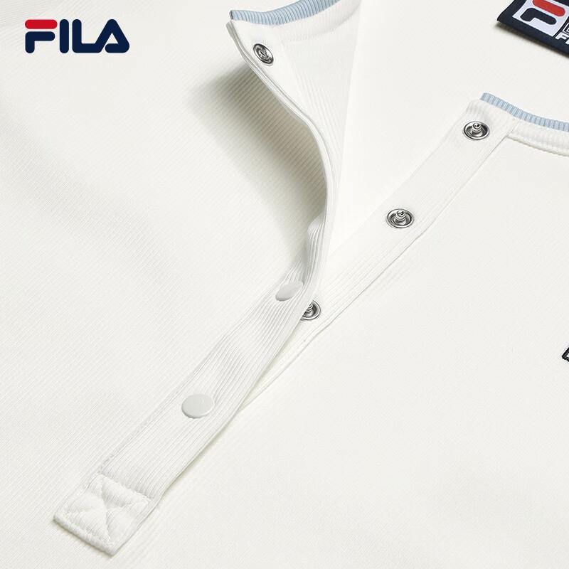 Fila Women's Faux Two-Piece Slim Fit Knit Henley Shirt