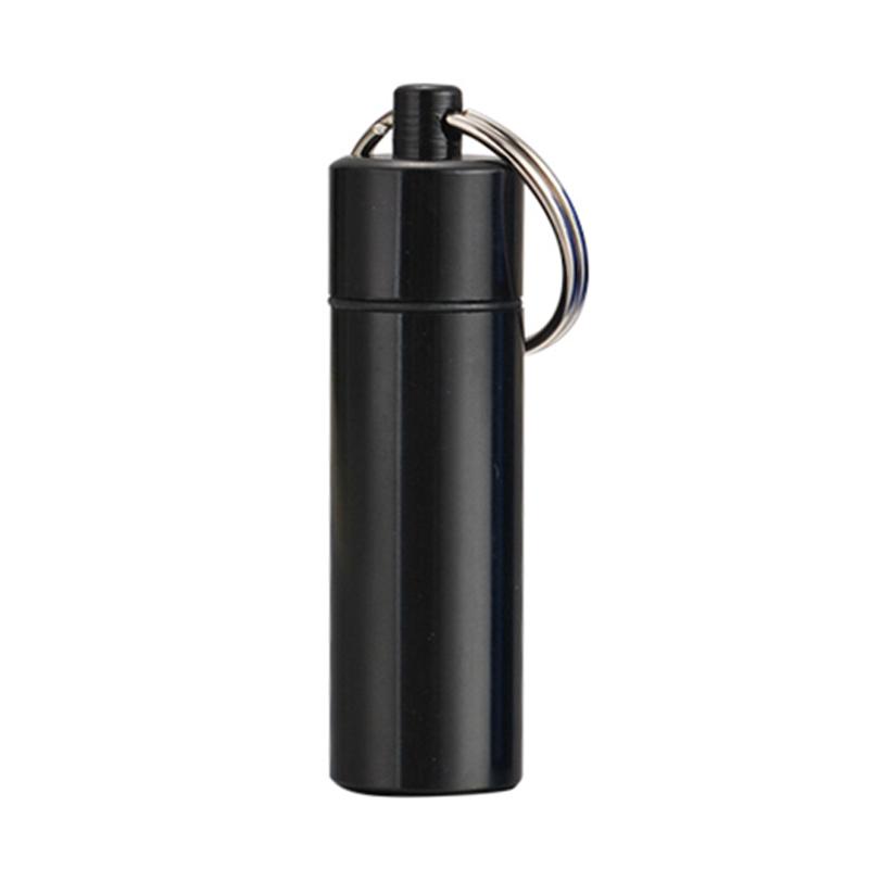 1 ~ 10PCS Aluminium Legierung Tragbare Pille Box Fall Wasserdicht Keychain Hängen Kapsel Flasche Container Reise Notfall