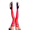 Women Sexy Stockings Lace Open Crotch Pantyhose With Garter Belt Transparent See-Through Underwear Oil Shiny Sheer Sockings