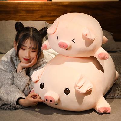 New Cute Funny Pig Doll Cute Plush Toys Family Dolls with Sleeping Dolls Soft Pillow Waist Against The Bed Pig Gift