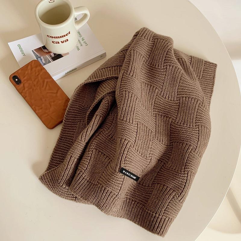 

Ретро Зеленый Шарф Женский Зимний Мягкий Однотонный Шерстяной Теплый Шарф