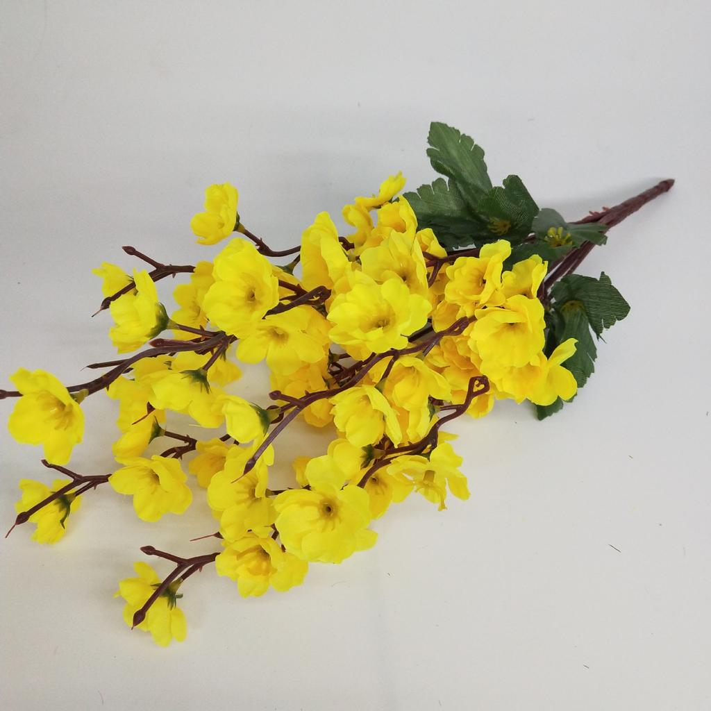 9 Forks Sakura Artificial Flowers Bouquet Peach Blossom for Garden Party Wedding Marriage Decoration Home Table Vase Ornament