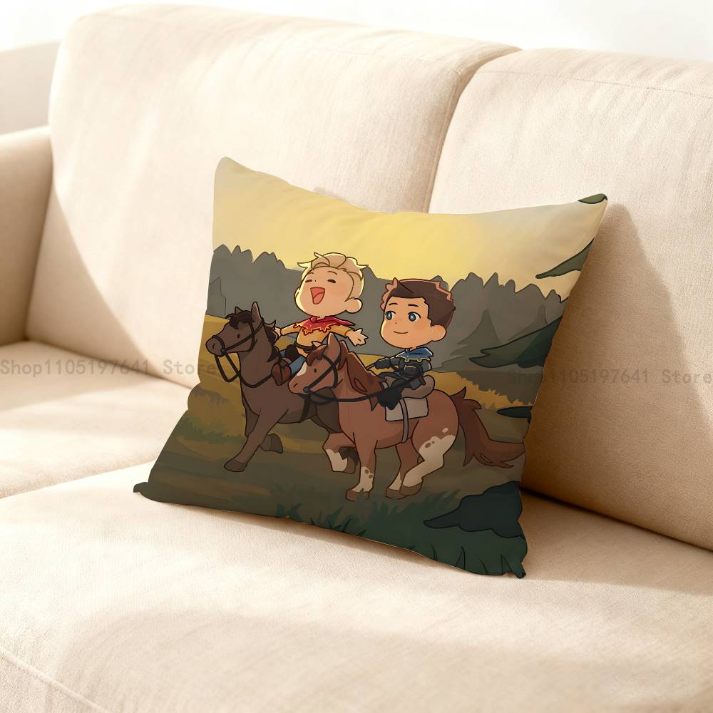 Henry Of Skalitz And Hans Capon Anime Celebrity Merchandise All-Match Printed Pillow Case Sofa Office Room Decoration Protector
