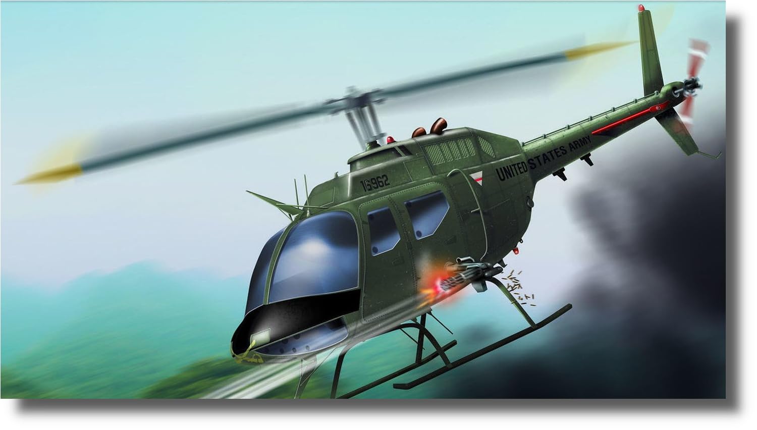 

Miniwing American Bell Kiowa Vietnam Plastic Model Kit MWG144366 1/144 OH-58A