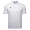 Kelme Men's Basic Golf Polo Shirt, Short Sleeve, Solid Color, Moisture-Wicking, Quick-Drying, Casual (White, Size L)