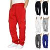 Yeni Spor ve Boş Zaman Pantolonları Peluş Manşetler Çoklu Cepler ve İpli Erkek Bol İş Pantolonları