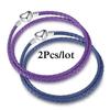 2Pcs/Lot Vintage Jewelry Leather Chain Bracelets Fit DIY Handmade Beads Charms Bracelet Couples Pulsera Jewelry For Women Men