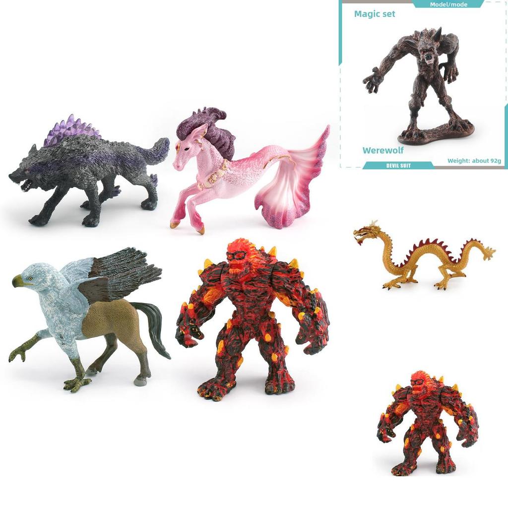 West Mythology Creatures Pvc Octopus Monster Shadow Wolf Statue Collection With Dynamic Figures For Display And Gift