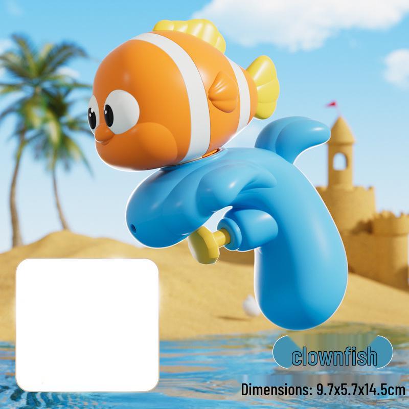 Kids  Ocean-Themed Pull-Out Water Cannon Toy for Summer Water Fights