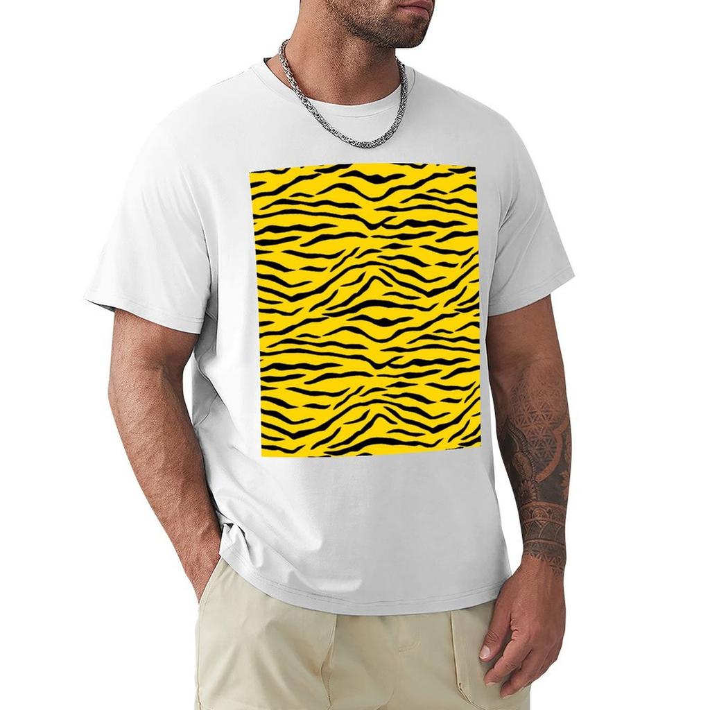 Black And Golden Yellow Tiger Animal Print Pattern TShirt fashion shirts boys animal print plain t shirts men